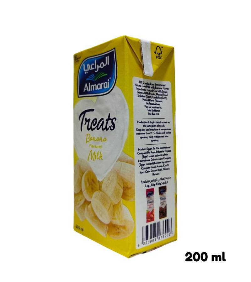 Almarai UHT Banana Flavored Milk Treats - 200ml
