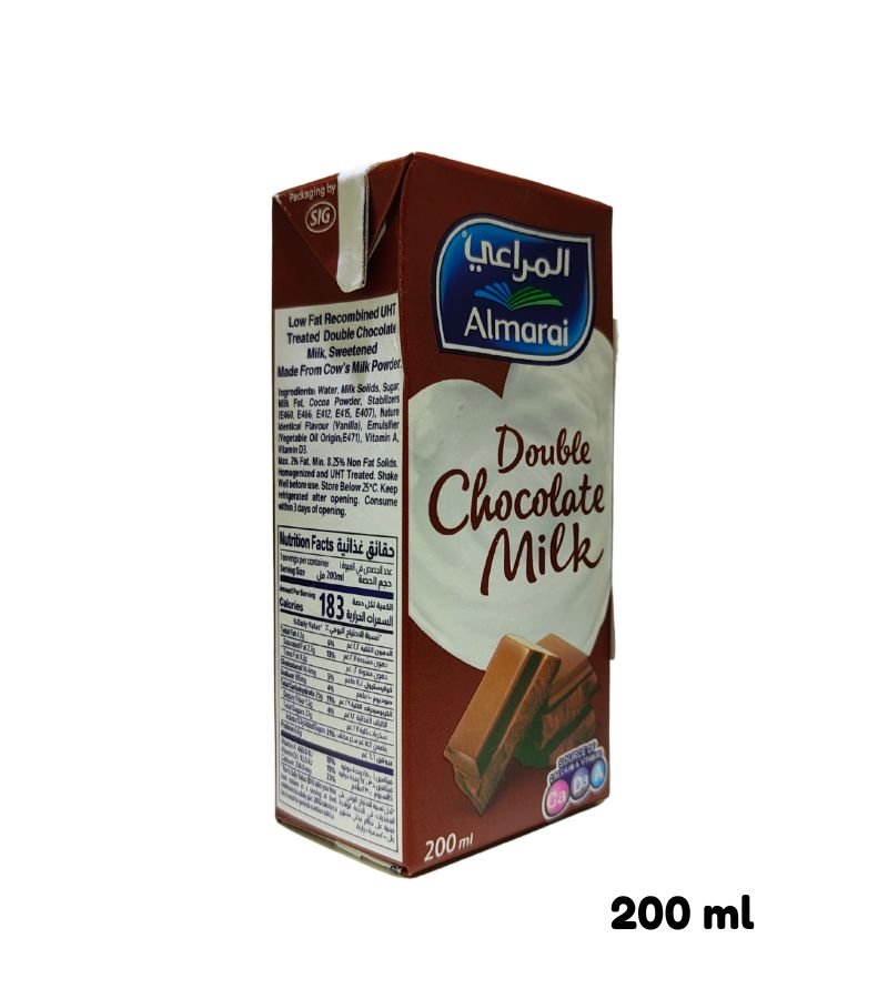 Almarai UHT Double Chocolate Flavored Milk - 200ml
