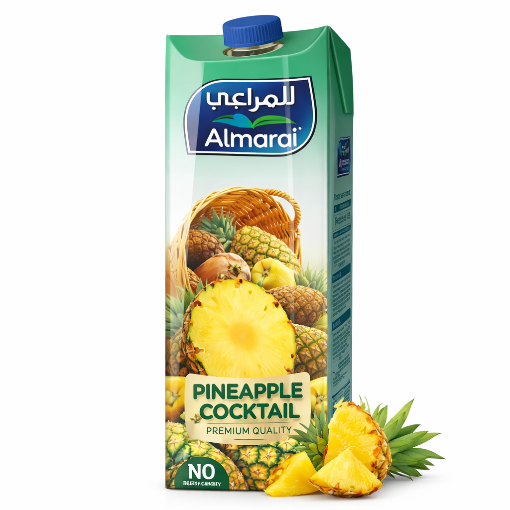 Almarai Pineapple Cocktail Nectar Juice - 1Litre