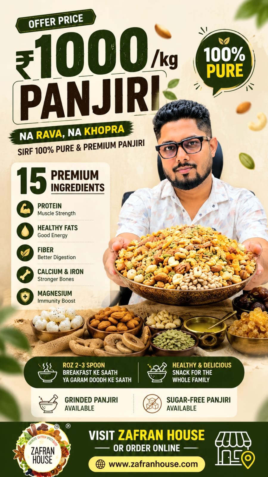 🌾 Premium Panjiri: A Traditional Superfood Packed with Modern Nutrition