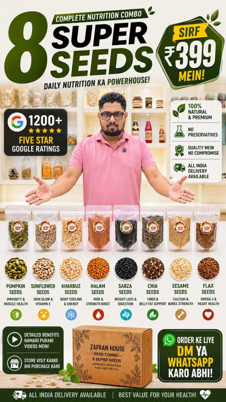 8 Super Seeds Combo: Your Daily Nutrition Powerhouse